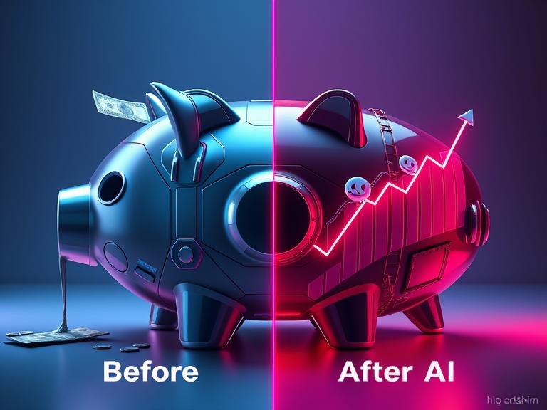 A visual comparison showing the positive return on investment (ROI) after implementing an AI virtual receptionist service.
